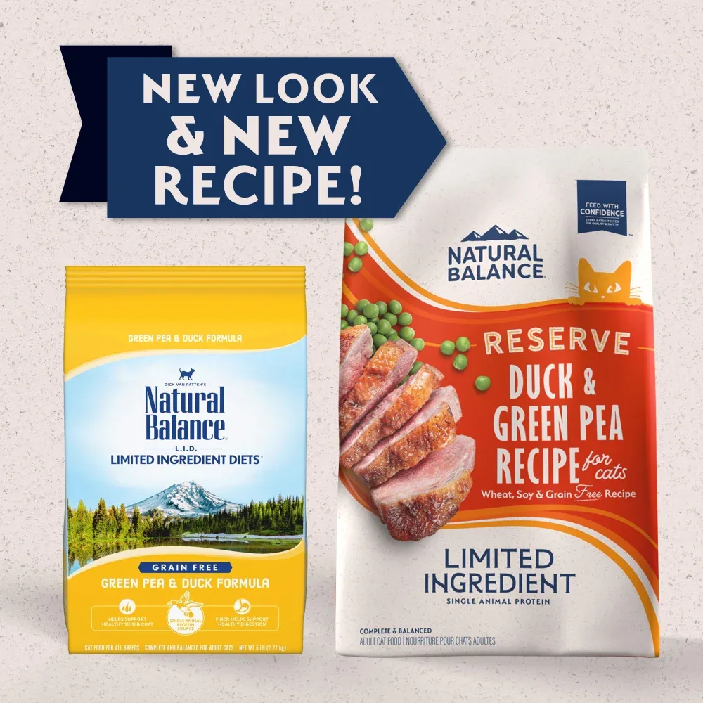Natural Balance L.I.D. Limited Ingredient Diets Green Pea & Duck Dry Cat Food - Image 2