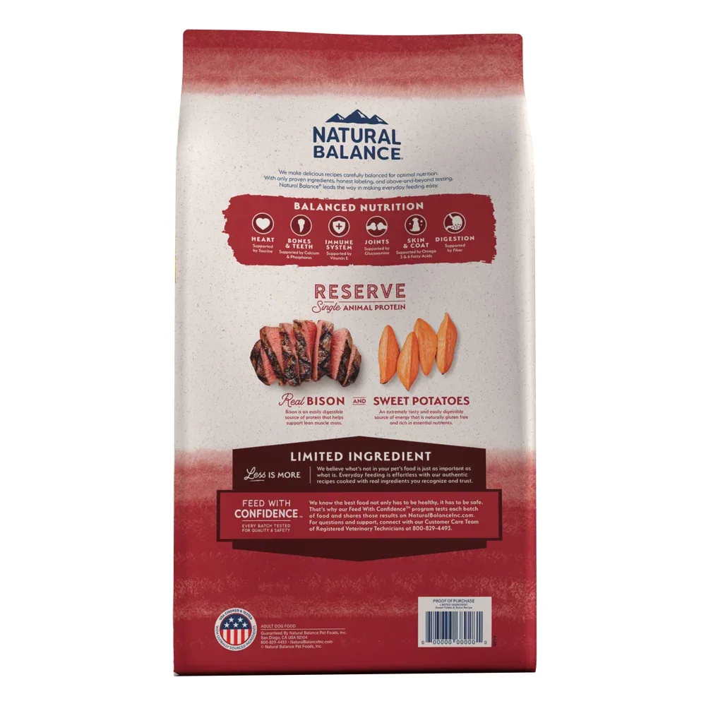 Natural Balance L.I.D. Limited Ingredient Diets Sweet Potato and Bison Dry Dog Food - Image 2
