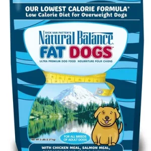 Natural Balance Pet Foods Fat Dogs Chicken and Salmon Formula Low Calorie Dry Dog Food 5 Lb
