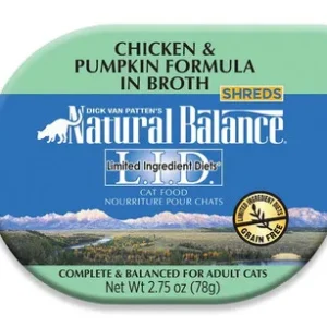 Natural Balance Pet Foods L.I.D. Chicken and Pumpkin Formula In Broth Cat Wet Food 24Ea/2.75 Oz, 24 Pk