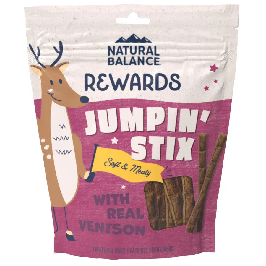 Natural Balance Pet Foods L.I.D Grain Free Jumpin' Stix Dog Treats Standard Venison 4oz (DD)