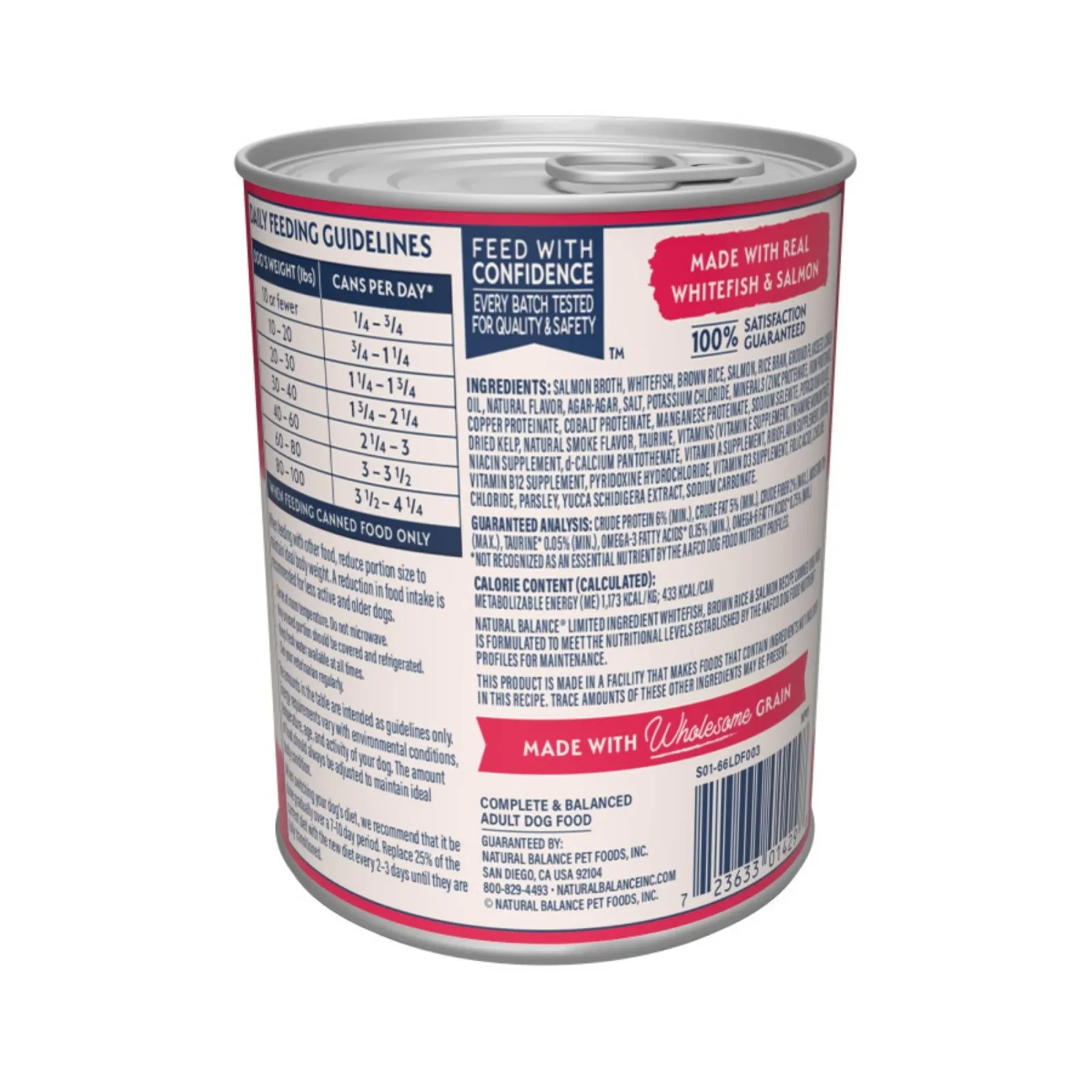 Natural Balance Pet Foods Limited Ingredient Canned Dog Food Whitefish, Brown Rice & Salmon, 13 oz - Image 2