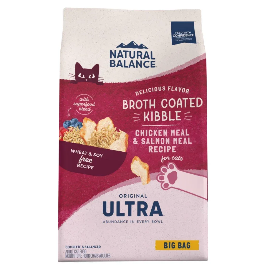 Natural Balance Pet Foods Original Ultra Broth Coated Dry Cat Food Chicken Meal & Salmon Meal 15lb - Image 2