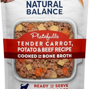 Natural Balance Pet Foods Original Ultra Platefulls Wet Dog Food Pouch Tender Beef & Potato Recipe, 9 oz