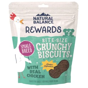 Natural Balance Pet Foods Rewards Bite-Size Crunchy Biscuits Small Breed Dog Treats Chicken 8oz