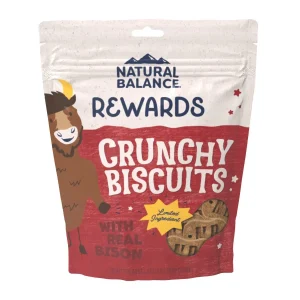 Natural Balance Pet Foods Rewards Crunchy Biscuits Dog Treats Bison - 14oz