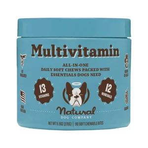 Natural Dog Company Dog Multivitamin Supplement Dog Chews, 90-Count