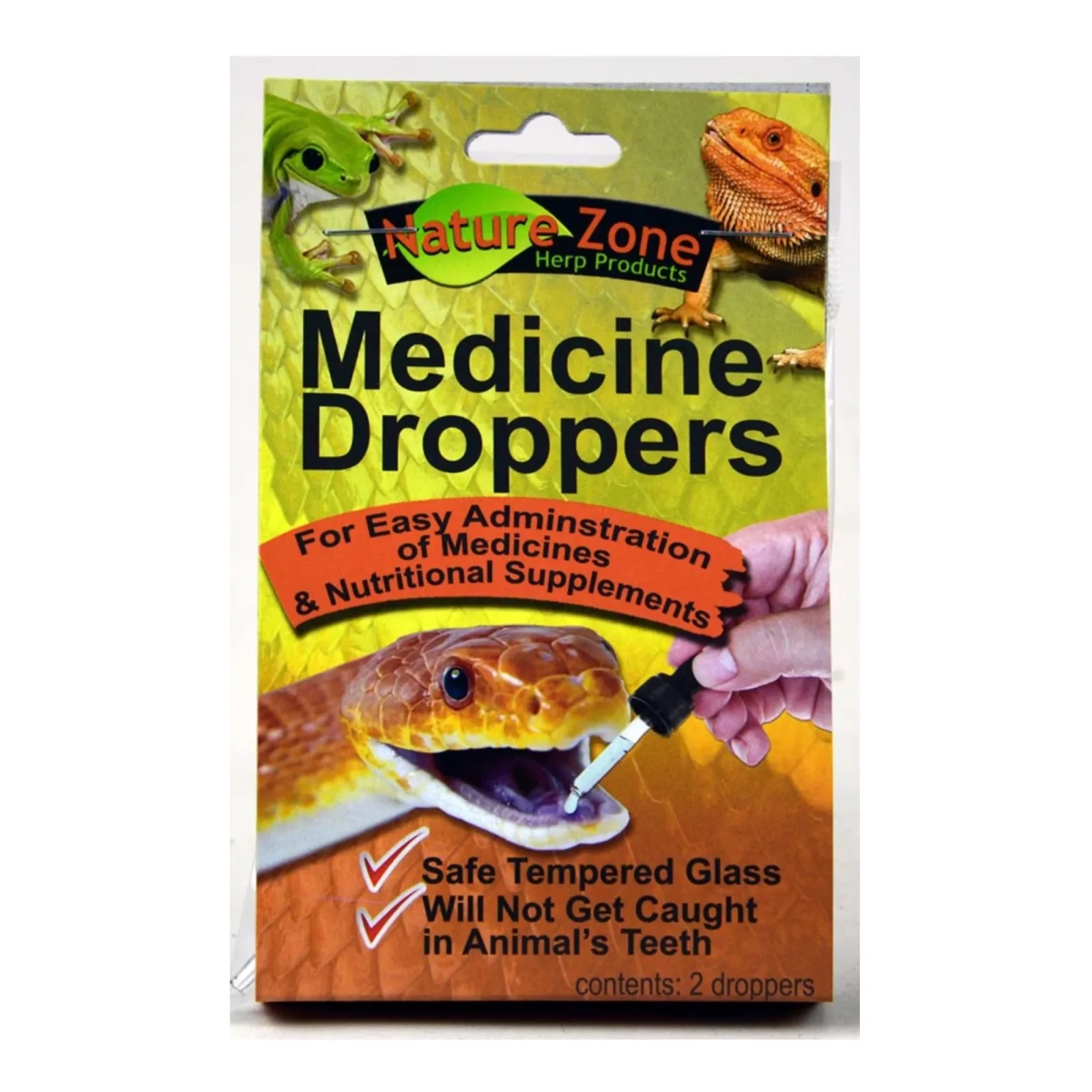 Nature Zone Glass Medicine Droppers for Reptiles - 3 mL