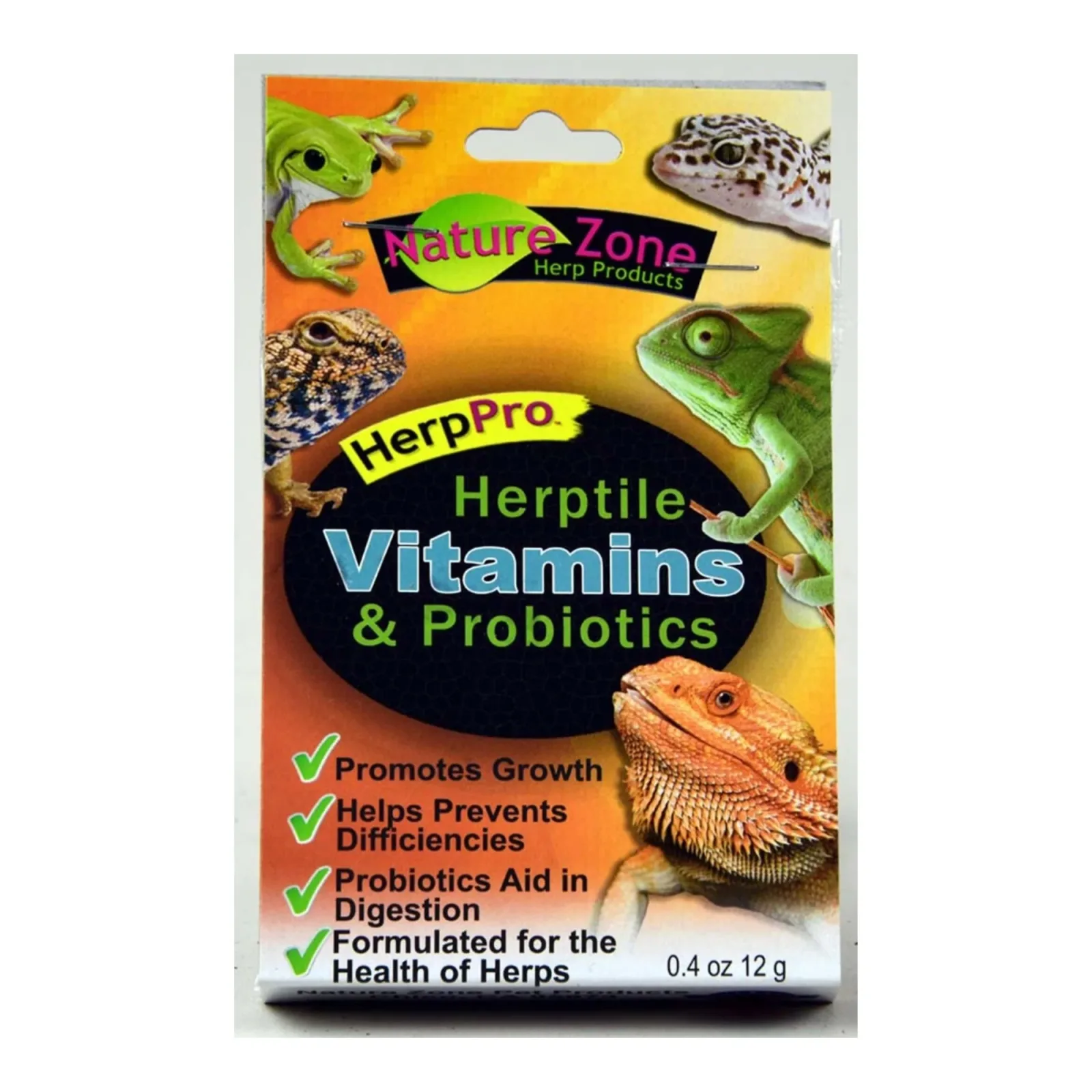Nature Zone Herptile Vitamins and Probiotics Supplement, 0.4 oz