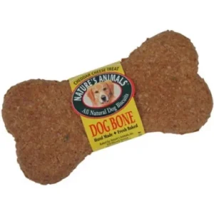 Natures Animals Gourmet Select Organic Bone Cheddar Cheese Dog Treat Display 4 In, 24 Ct