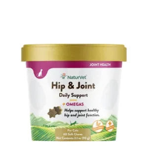 NaturVet Hip & Joint Daily Support + Omegas Soft Chews for Cats
