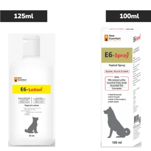 Neo Kumfurt E6 Lotion 125ml and E6 Spray 100ml for Dogs Combo