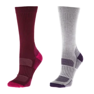 Nester Hoisery AriatTek 2 Pack High Performance Pink and Purple Crew Socks