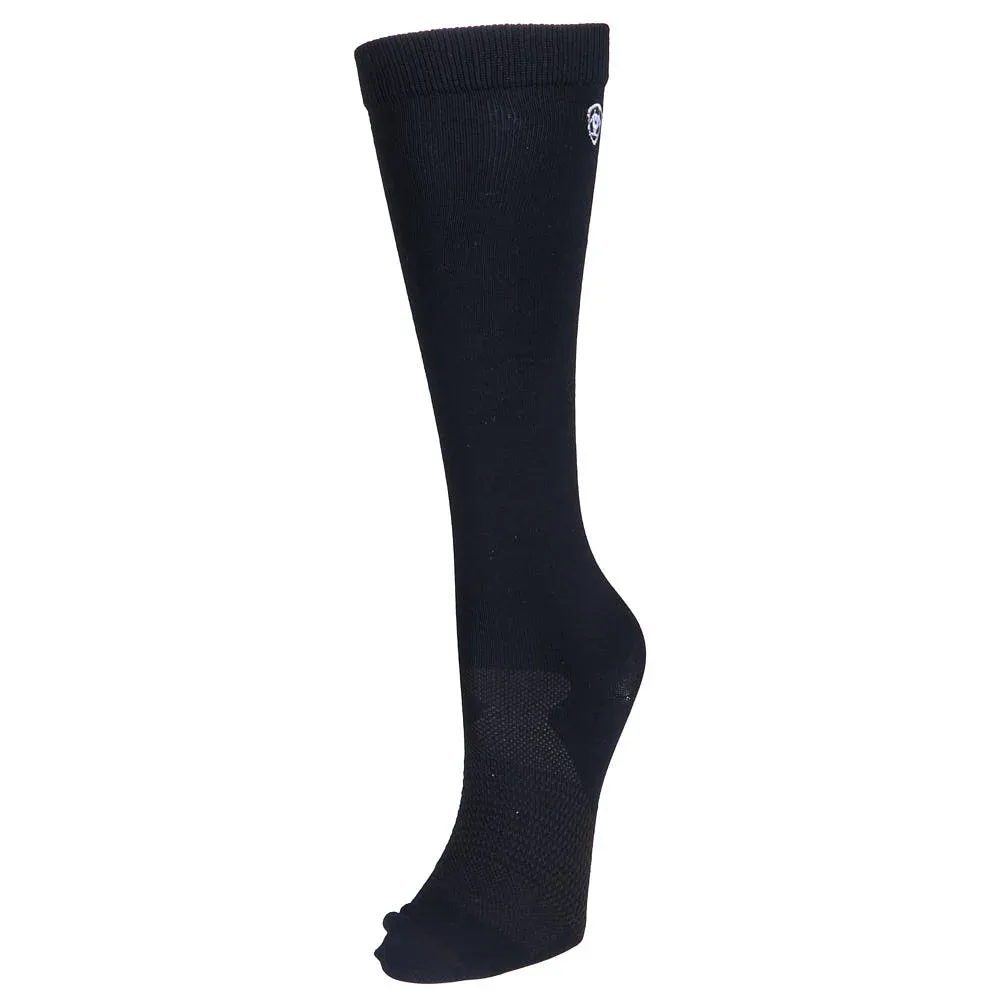 Nester Hoisery Women's Essential Performance Over The Calf Black Sock