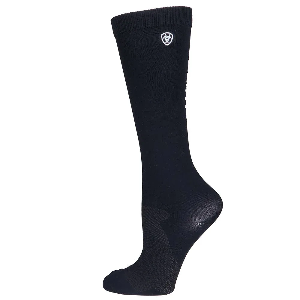Nester Hoisery Women's Essential Performance Over The Calf Black Sock - Image 2
