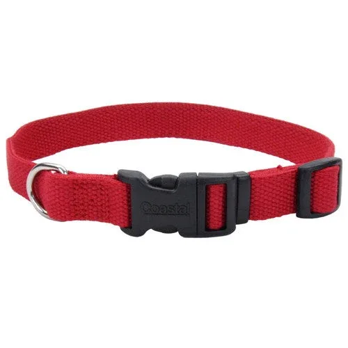New Earth Soy Adjustable Dog Collar Cranberry 5/8 in x 8-12 in - Image 2