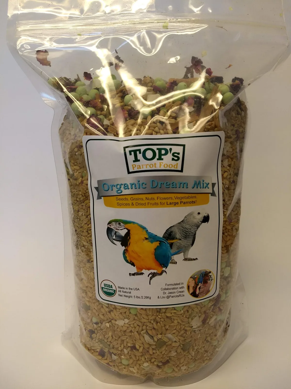NEW! TOP's Organic Dream Mix for Parrots (includes shipping) - Image 2
