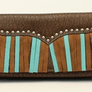 Nocona Jolie Nailhead/Fringe Flip Over Wallet