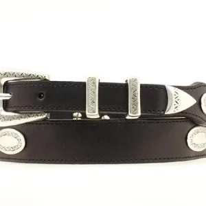Nocona Top Hand Tapered with Conchos Belt 28 Black