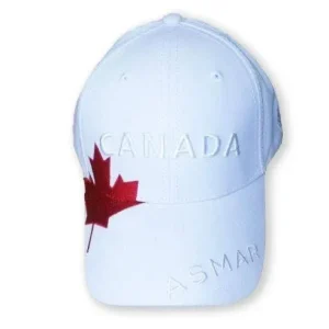 NOEL ASMAR Canada Cap with Maple Leaf One Size Whi