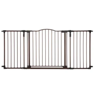 North States Deluxe Decor Wall Mounted Pet Gate Medium Matte Bronze 38.3" - 72" x 30"