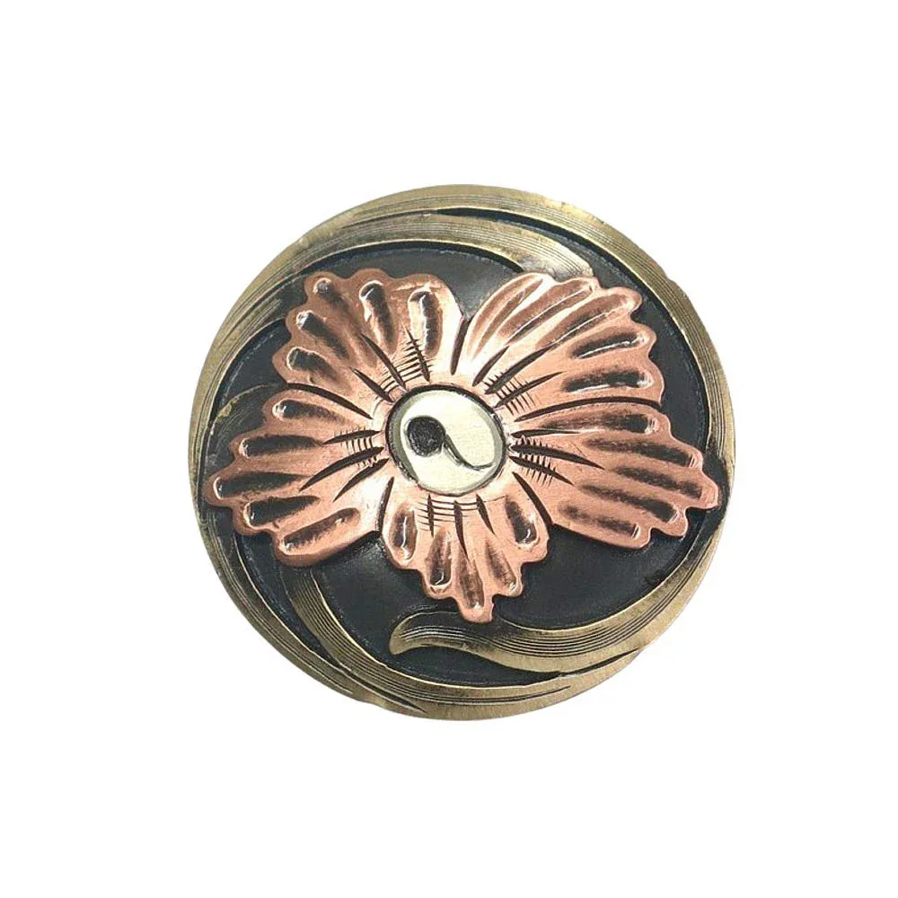 NRS 1.5in Merlane Copper Flower Screwback Concho