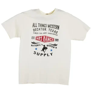 NRS All Things Western Bucking Horse Ivory Tee Shirt
