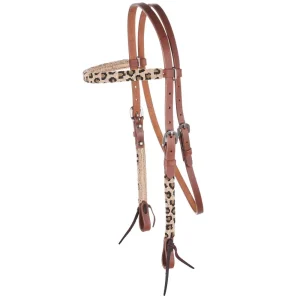 NRS Beaded Leopard Browband Headstall