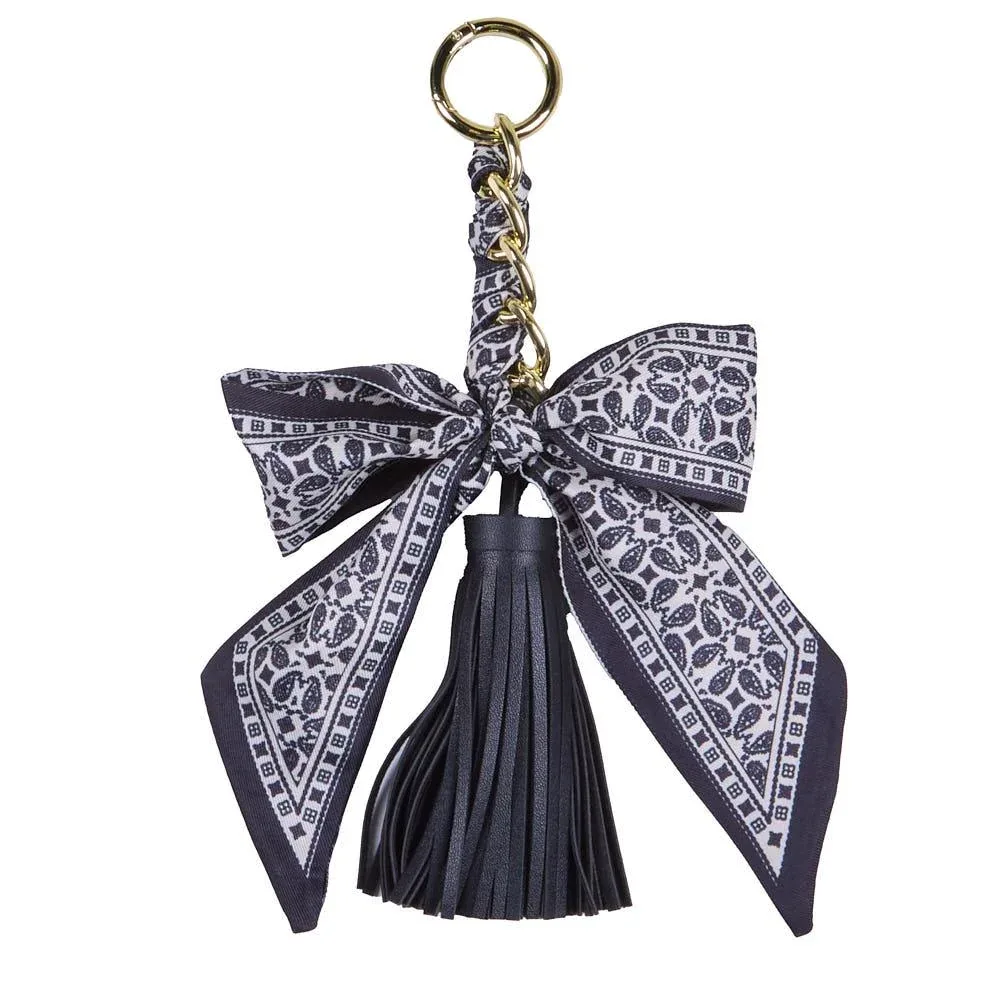 NRS Black Bow Tassel Keychain