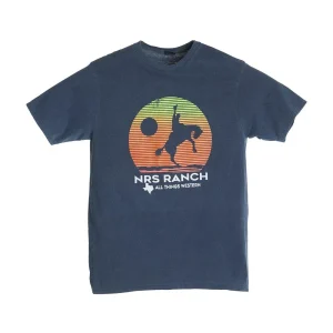 NRS Bucking Horse Sunset Indigo Tee Shirt