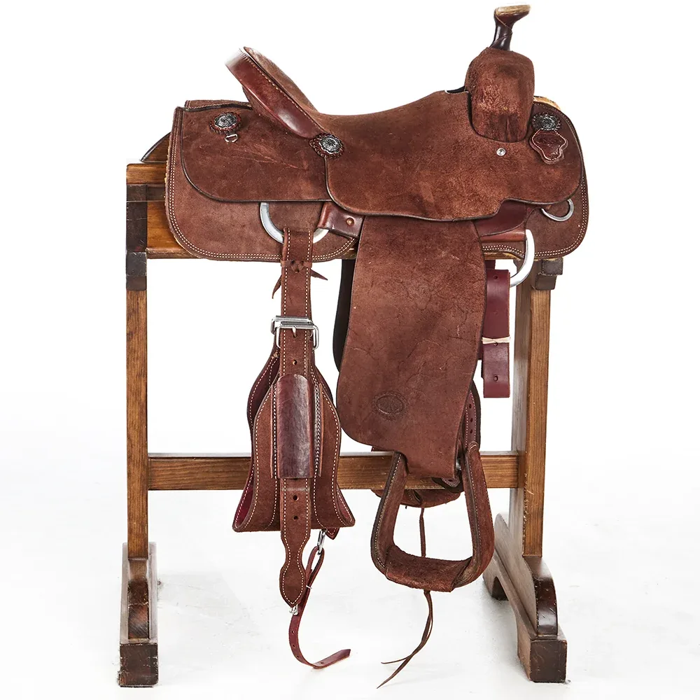 Nrs Competitor Series Used 14.5in Chocolate Roughout Team Roper - Image 2
