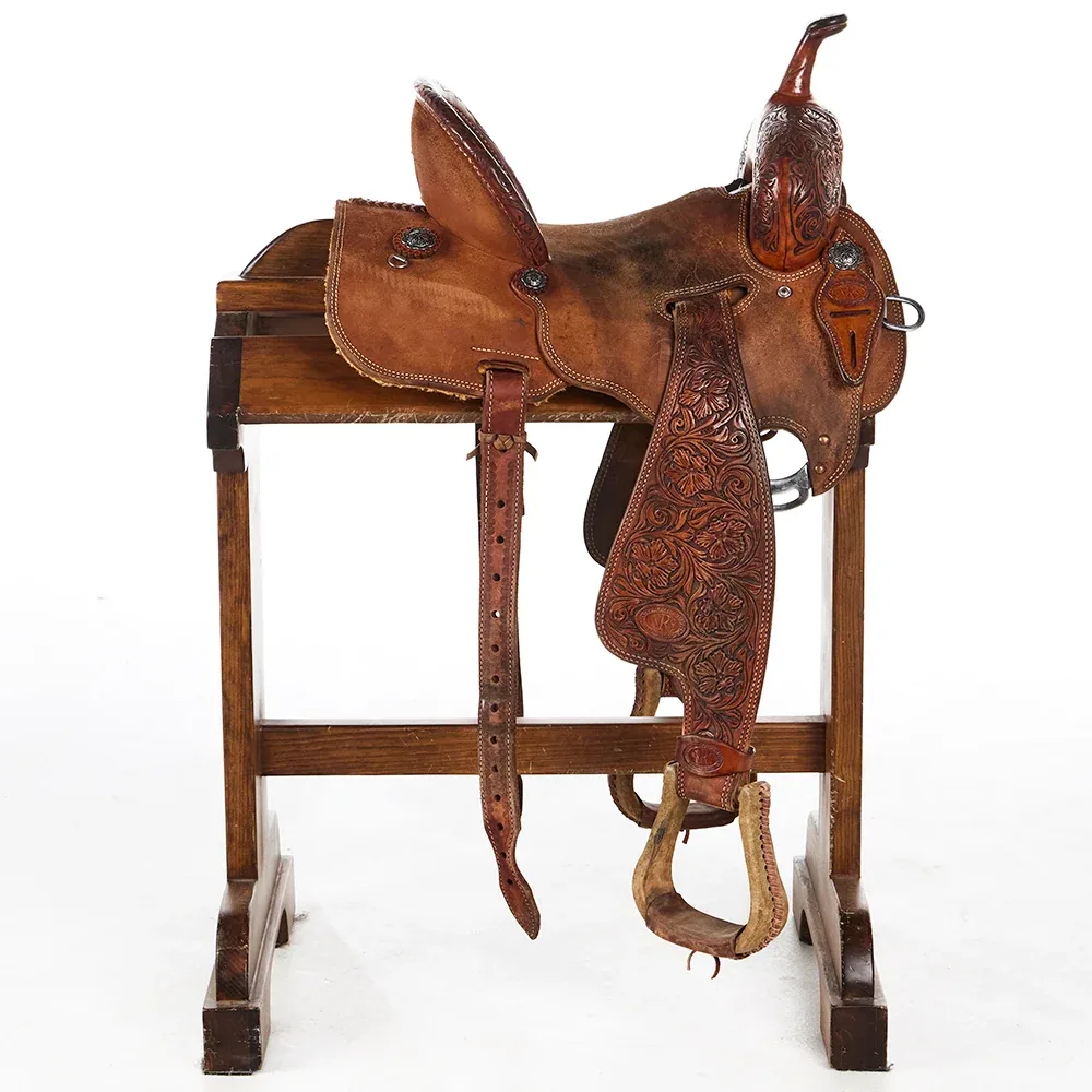 Nrs Competitor Series Used 14in Partial Tooled Barrel Saddle - Image 2