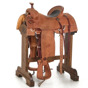 Nrs Competitor Series Used 15in Bull Hide Team Roping Saddle