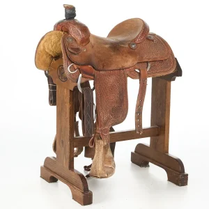 Nrs Competitor Series Used 16in Basket and Floral Combo Tooled Team Roper