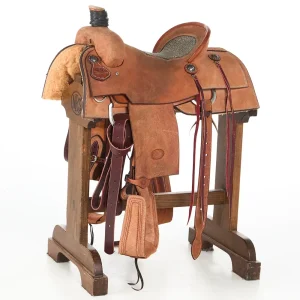 Nrs Competitor Series Used 16in Heavy Oil Inlaid Seat Team Roper