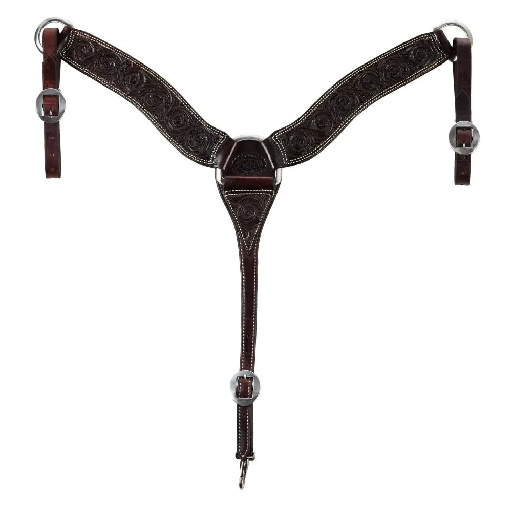 NRS Competitors Chocolate Floral 2 3/4 Inch Roper Breast Collar