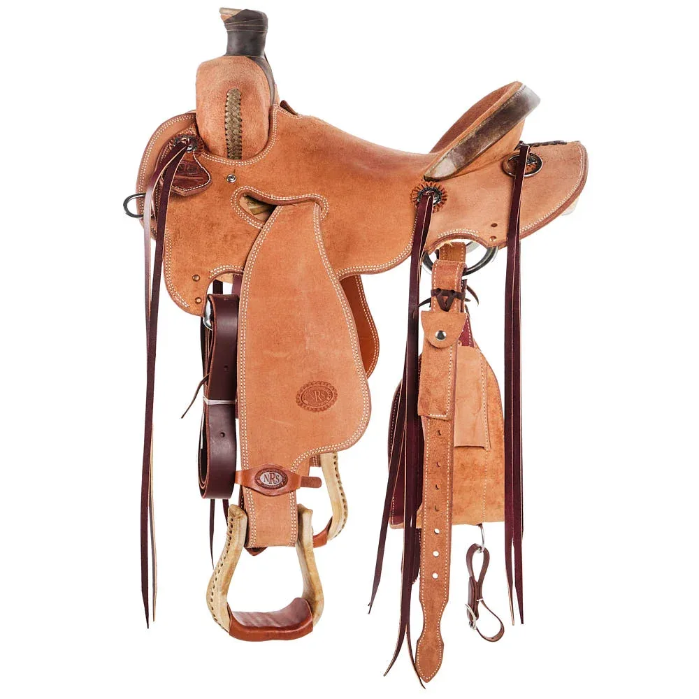 Nrs Competitors Heavy Oil Rough Out Rawhide Lacing Strip Down Ranch Saddle - Image 2