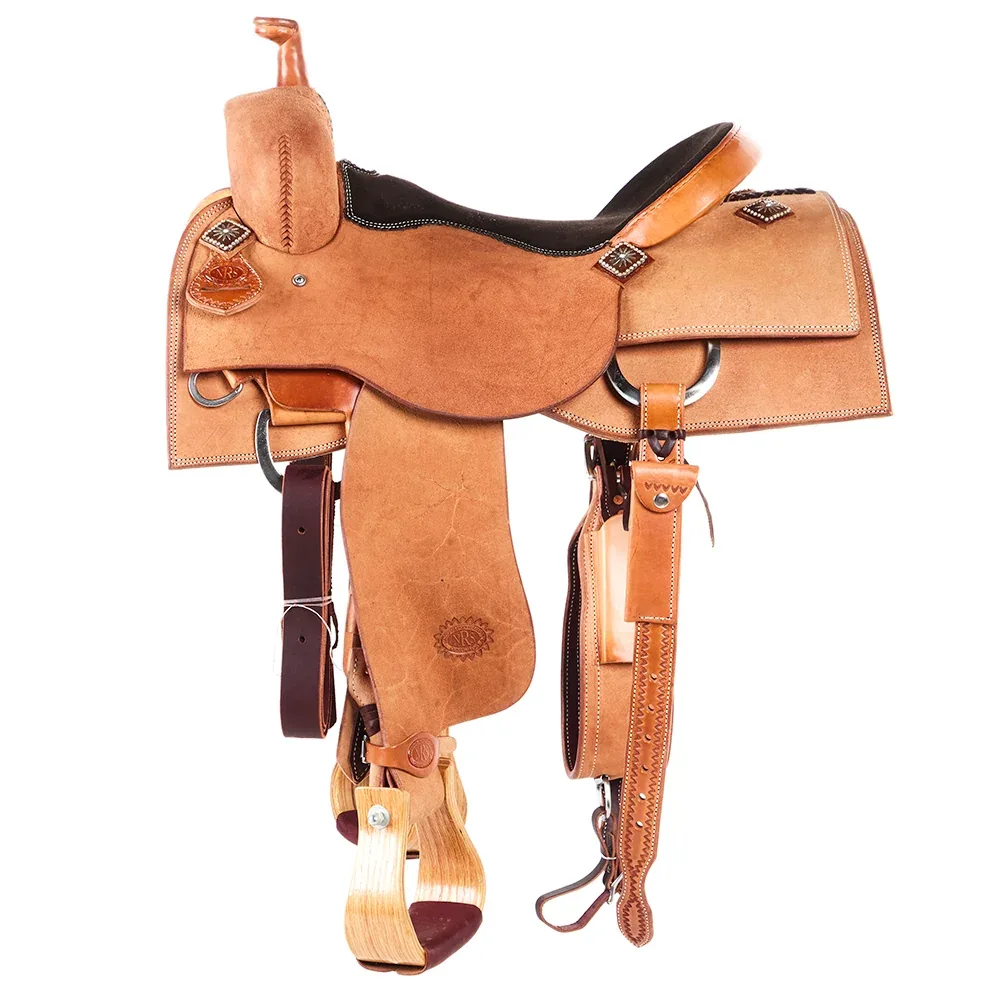 Nrs Competitors Natural Roughout Square Skirt Ranch Cutter with Chocolate Padded Seat - Image 2
