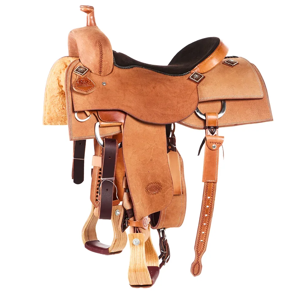Nrs Competitors Natural Roughout Square Skirt Ranch Cutter with Chocolate Padded Seat