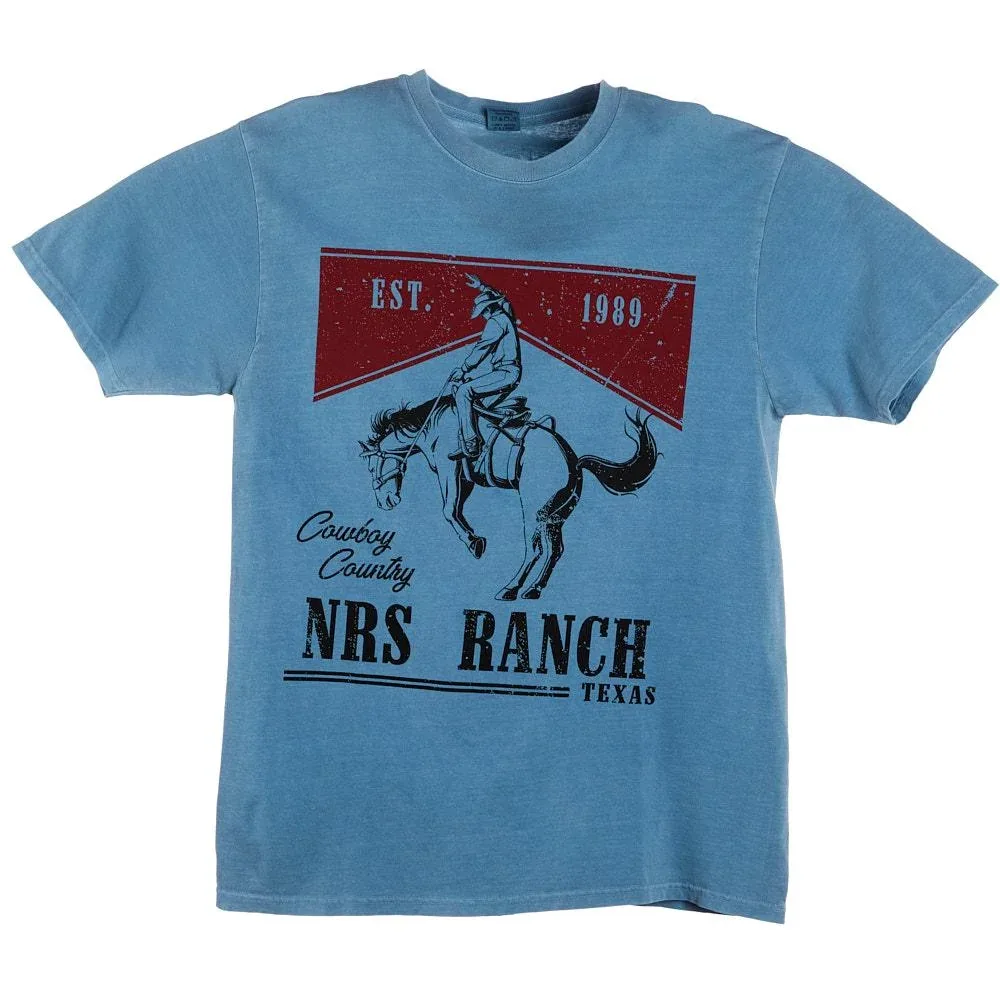 NRS Cowboy Country Denim Blue Tee Shirt