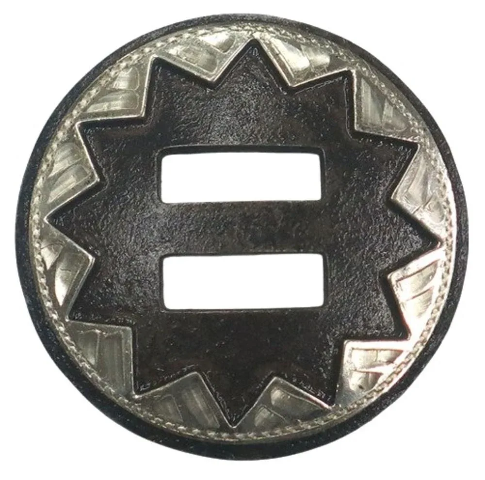 NRS Engraved Silver 1 1/2in Slot Concho