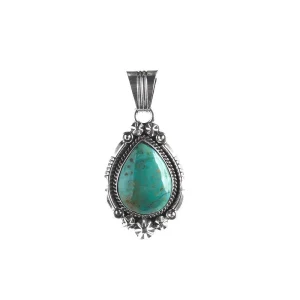 NRS Handmade Sterling Silver Kingman Turquoise Pendant