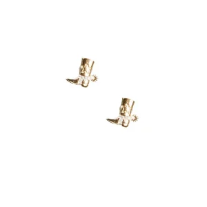 NRS Happy Trails Golden Boot Earring