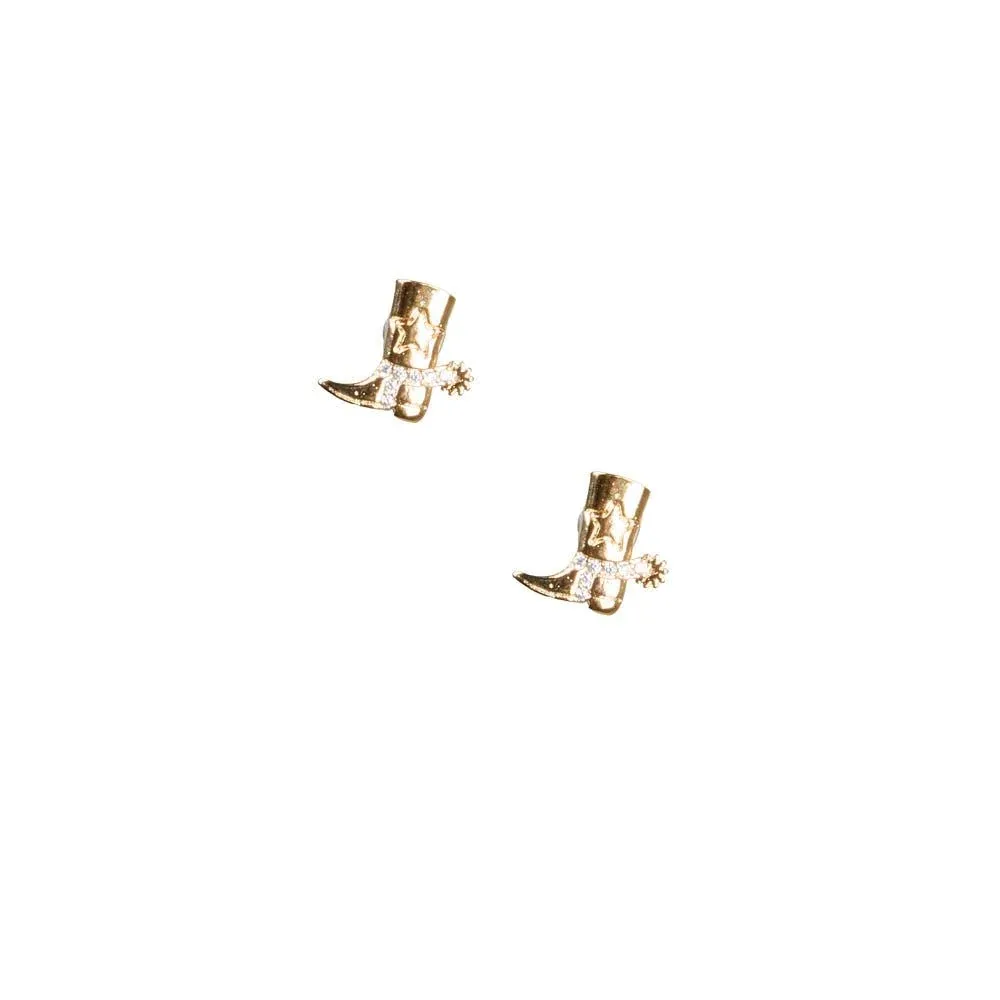 NRS Happy Trails Golden Boot Earring