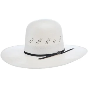Nrs Hats 20X Ivory Shantung 4 1/4 Inch Brim Open Crown Black Band