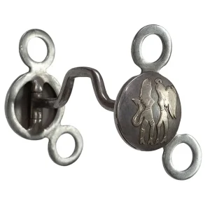 NRS Large Concho Square Port Bit - Angel & Devil