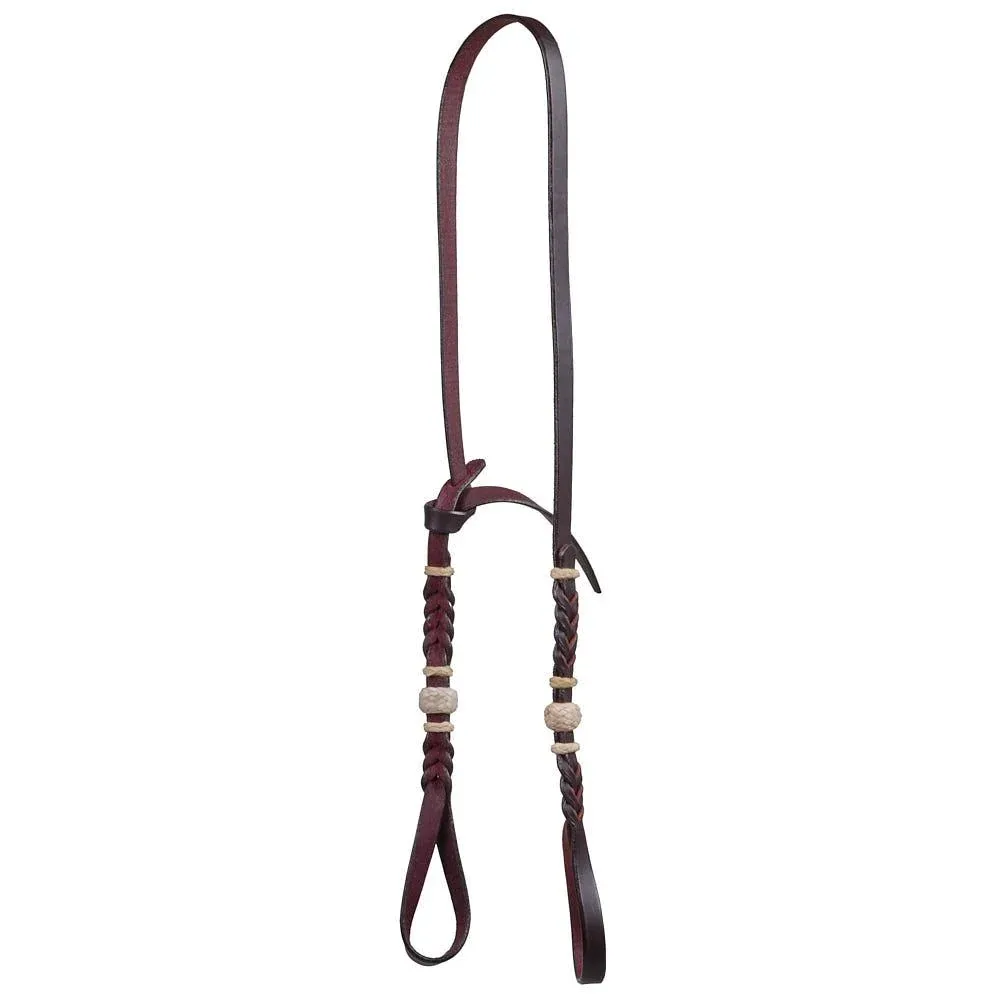 NRS Latigo Leather Bosal Hanger with Rawhide Accents