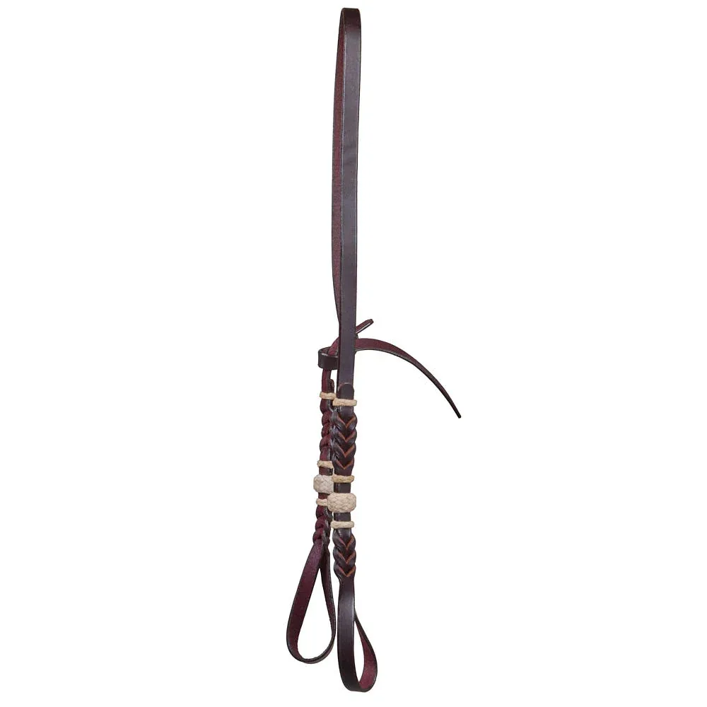 NRS Latigo Leather Bosal Hanger with Rawhide Accents - Image 2