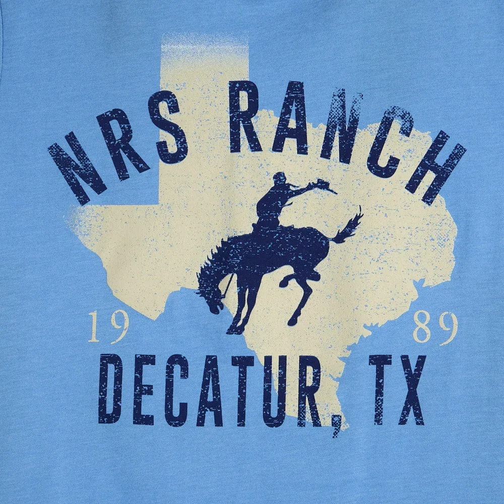 NRS Light Blue Bucking Horse Texas Logo Tee Shirt - Image 2