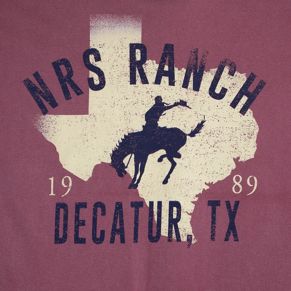 NRS Maroon Bucking Horse Texas Logo Tee Shirt - Image 2
